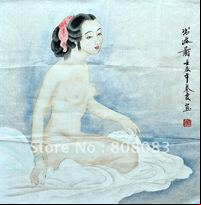 free nude sexy woman wsphoto free shipping hand painted chinese painting font girl naked beauty nude price