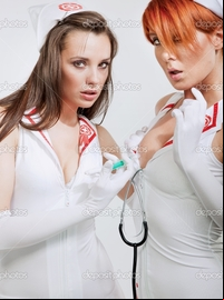 pictures of sexy nurses depositphotos sexy nurses making breast injection stock photo