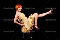 sexy red headed women depositphotos sexy redhead yellow dress stock photo