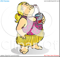 free pictures of fat girls royalty free clipart illustration fat girl bathing suit sipping soda portfolio alansnowling